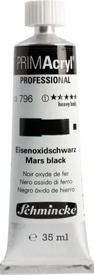 Produktbild von Schmincke - 35ml PRIMAcryl Professional feinste brillante Acrylfarbe, Eisenoxidschwarz, Premiumacrylfarbe, Acrylmalerei, 13 796 009