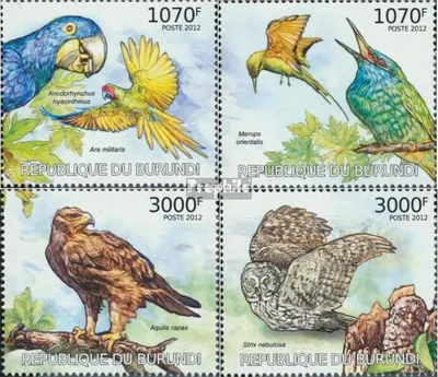 Produktbild von Briefmarken Burundi 2012 Mi 2575-2578 (kompl.Ausg.) postfrisch Seltene Vögel