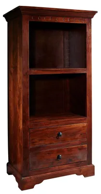 Immagine prodotto di MASSIVMOEBEL24 | scaffale in legno di Acacia 68x44x140 nougat laccato OXFORD #1010