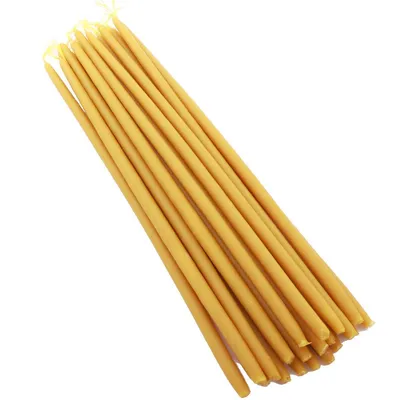 Produktbild von 3,5kg (ca. 200 St.) Kerzen 100% Bienenwachs L 32cm Handarbeit Griechenland 36323
