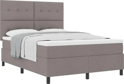 Obrázok produktu pre Posteľ s pružinovým rámom Sivohnedá 140 x 190 cm látka