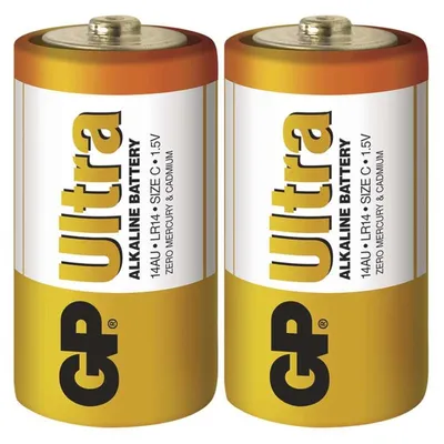 Obrázok produktu pre GP Batteries Ultra Alkaline C, Batéria na jedno použitie, C, Alkalický, 1,5 V, 2 kusov, Viacfarebný