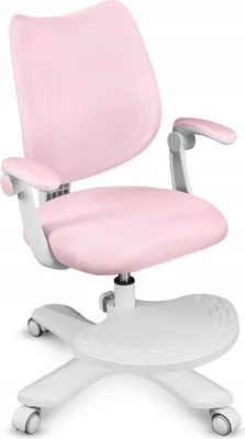 Image de Mark Adler Junior 4.6 Pink | Chaise de bureau pour enfants Chaise pivotante ergonomique pour enfants | Repose-pieds | Réglage de la profondeur d'assise | Accoudoirs réglables