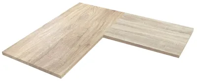 Produktbild von L-Form Arbeitsplatte 2-teilig für Küche Küchenarbeitsplatte 216+166cm Eiche Sonoma (18923)