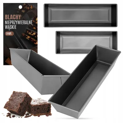 Produktbild von 2x Antihaft-Backblech für Kuchen Brot rechteckig