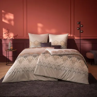 Produktbild von Estella Mako Interlock Jersey Bettwäsche Sophia kiesel 155x220 cm + 80x80 cm