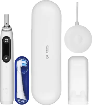 Produktbild von Oral-B iO 4210201362982, Erwachsener, Rotierende Zahnbürste, Tägliche Pflege, Tiefenreinigung, Zahnfleischpflege, Sensibel, Whitening, Weiß, Weiß, Rund