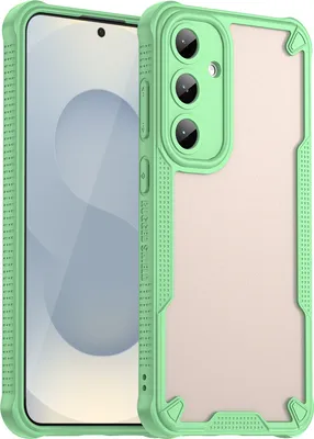 Image de Étui de protection pour Samsung Galaxy S25 FE, dos transparent mat, étui à coque en TPU vert