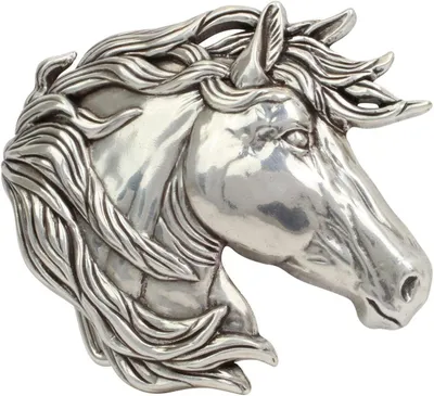 Productafbeelding van Gesp Paard - Ruitersport Gesp - Paardrijden Outfit - Massief Metaal - 40 mm - Zilver