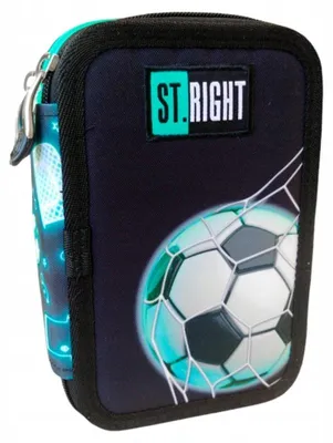 Obrázok produktu pre 3-komorové puzdro na ceruzky Neon Football s príslušenstvom