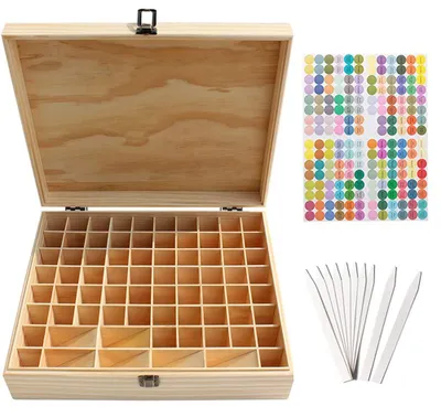 Produktbild von Aufbewahrungsbox für ätherische Öle und Aromatherapie – Aufbewahrungsbox für 74 Fläschchen – Organizer für Reisen und zum Verschenken