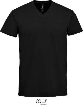 Produktbild von SOLs 02940 | Herren Imperial V-Neck Men T-Shirt - 190 Jersey - Farbe: Deep Black - Größe: M
