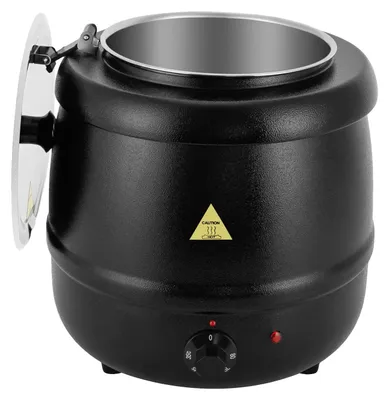 Produktbild von Suppenwärmer, 10L Kapazität, präzise Temperaturkontrolle, Schwarz, 10L