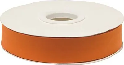 Produktbild von 20m Schrägband PolyBaumwolle unifarben 20mm breit gefalzt Einfassband Farbwahl, Farbe:orange