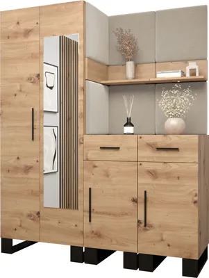 Produktbild von Garderobe ARTIN Set 15 mit gepolsterten Paneelen Industrial Design
