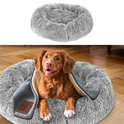 Produktbild von Hundekissen Katzenkissen grau 100cm Kissen Kuschelkissen Tierkissen Schlafplatz Hundebett Katzenbett