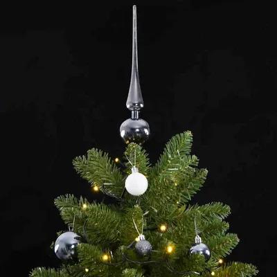 Image de vidaXL Arbre de Noël artificiel pliable avec boules 300 LEDs 300 cm