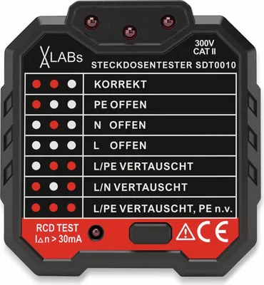 Obrázok produktu pre VA LABS SDT0010: Tester zásuviek s testom RCD
