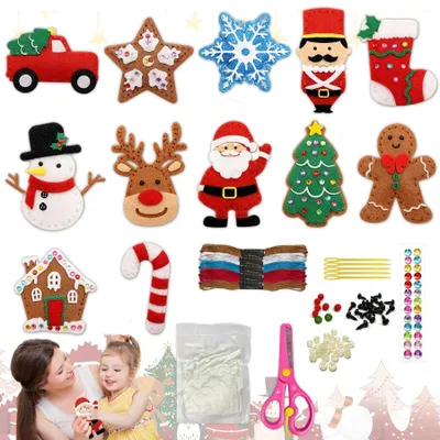 Imagen del producto de Kit de manualidades navideñas para niños, ideal para proyectos de "hágalo usted mismo"