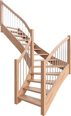 Produktbild von Dolle Geschosstreppe Orly Geradelaufend 234-260cm GH mit Edelstahlgeländer Kiefer versiegelt