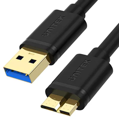 Produktbild von UNITEK Y-C461GBK, 1 m, USB A, Micro-USB B, USB 3.2 Gen 1 (3.1 Gen 1), 5 Gbit/s, Schwarz