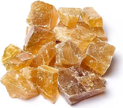 Immagine prodotto di Calcite grezza di colore miele - dimensioni: circa 3-7 cm; peso: circa 500 grammi
