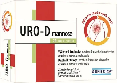 Productafbeelding van Generica URO-D Mannose, 20 tabletten