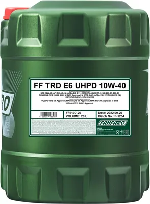 Produktbild von FANFARO UHPD TRD E6 Blue für 10W-40 20 Liter Motoröl Motorenöl Synthetisch CATERPILLAR ECF-3 CATERPILLAR ECF-2 CUMMINS CES 20081 DDC PGOS 93K218 DQC