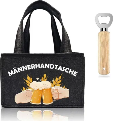 Produktbild von Männerhandtasche Bier 6 Flaschen für Männer Geburtstag & Bierliebhaber