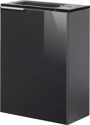 Produktbild von Fackelmann KARA Gäste WC Set 2-teilig 45 cm, Anthrazit, rechts, Glas Anthrazit