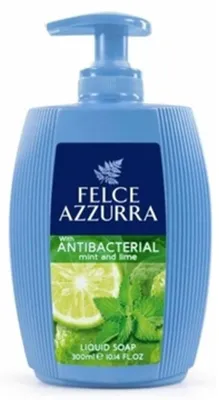 Productafbeelding van Felce Azzurra Antibacteriële Menta en Limoen, Vloeibare zeep, Pompflacon, Limoen, Munt, Munt, 300 ml