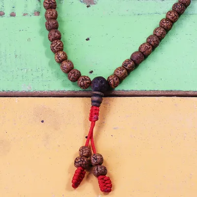 Produktbild von Gebetskette Mala Kette Raktu Small Guru double Halskette Meditationskette