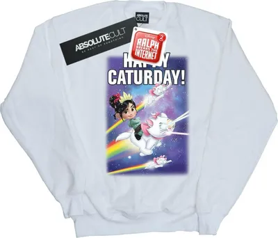 Produktbild von Disney - "Wreck It Ralph Happy Caturday" Sweatshirt für Herren BI50930 (L) (Weiß)