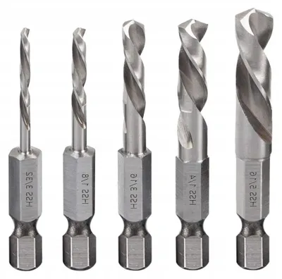 Produktbild von HSS M2 Sechskant Bohrer-Set für Metall Holz Kunststoff