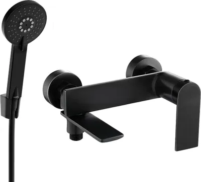 Produktbild von Mexen Zero R40 Wannenbatterie mit Brausegarnitur, Schwarz - 7113R40-70