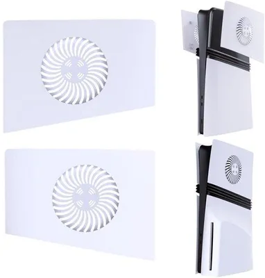 Immagine prodotto di Copertura protettiva per console PS5 Pro - Lato sinistro/destro - Realizzata in ABS - Con aperture per il flusso d'aria di raffreddamento - Resistente agli urti - Ideale per PS5 Pro