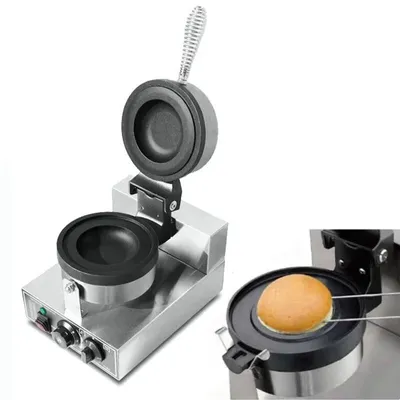 Image de Gaufrier et appareil à sandwich électrique - Plaque unique - Revêtement antiadhésif - Plaques à sandwich - Prise européenne - CE - Noir