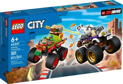 Image de LEGO 60397 City Monstertruck Set combiné avec voiture de course jouet dans le style pirate et taco pour les fans du jeu vidéo 2K Drive, véhicules jouets pour enfants, garçons, filles à partir de 6 ans