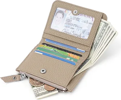 Produktbild von INF Men's Slim RFID Blocking Wallet mit Münzfach - Echtes Leder Zip Wallet Grau