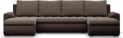 Produktbild von U-Sofa mit Schlaffunktion Foresta, 2 Chaiselongues, Braun + Braun