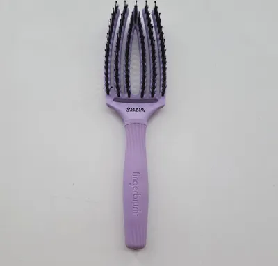 Obrázek produktu pro Olivia Garden Fingerbrush Combo Lavander zakřivený plochý kartáč na vlasy