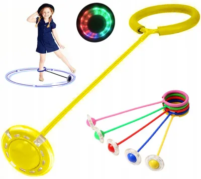 Produktbild von HULA-HOP Hula-Hoop-Reifen Bein-Reifen Spring-Reifen LED YELLOW