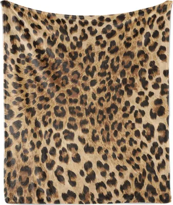 Produktbild von ABAKUHAUS Leopard-Druck Weich Flanell Fleece Decke, Haut-Muster einer wilden afrikanischen Safari Tier leistungsstarke Panthera große Katze, 175 x 230 cm, Pale Braun Schwarz