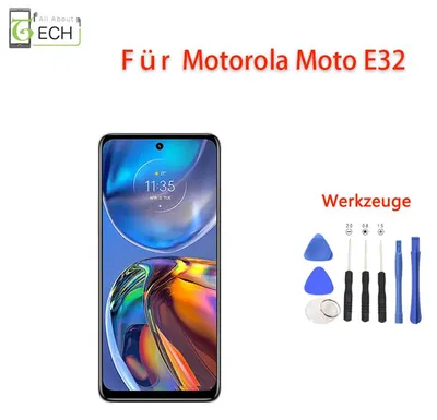Produktbild von Für Motorola Moto E32 XT2227 LCD Display  Rahmen Touchscreen Schwarz