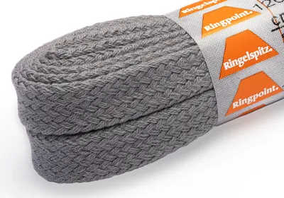 Produktbild von RINGELSPITZ - Flach Sport Schnürsenkel – Robust und Stylisch - 150 cm, steingrau