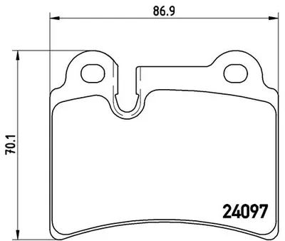 Produktbild von Brembo Bremsbelagsatz, Scheibenbremse Hinterachse P 85 111