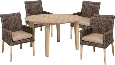 Produktbild von Garden Pleasure Sitzgruppe Norvell/Arvada, schwarz Kunststoff, Metall, 5-teilig