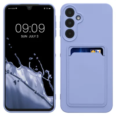 Produktbild von kwmobile Handyhülle für Samsung Galaxy A16 5G Hülle mit Kartenfach - TPU Case - Kabelloses Laden - Schutzhülle Cover in Lavendel