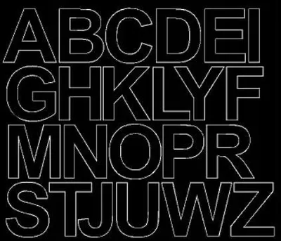 Immagine prodotto di Lettere adesive, 4,5 cm, nero lucido