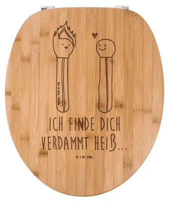 Produktbild von Mr. & Mrs. Panda WC Brille Streichhölzer - Transparent - Geschenk, Toilettendeckel, Liebesbeweis, Liebesgeschenk, Ehefrau, Klodeckel, Klobrille, Sitz, WC-Brille